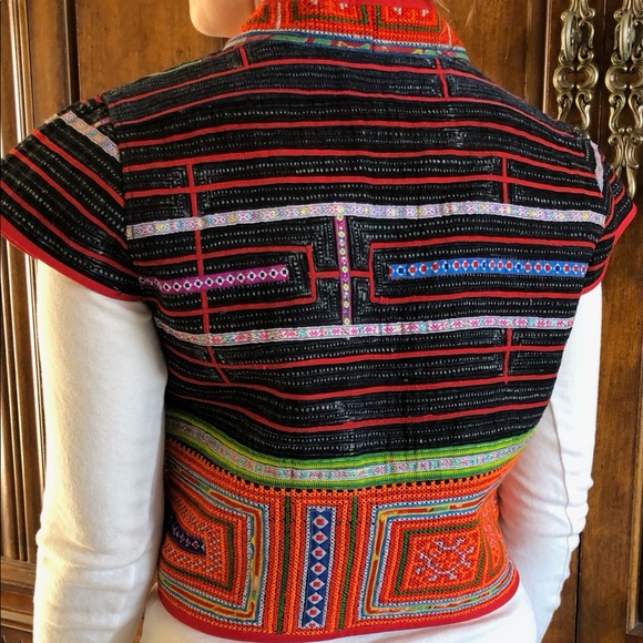 Patchwork Open Front Cropped Top Small - Picture 10 of 11